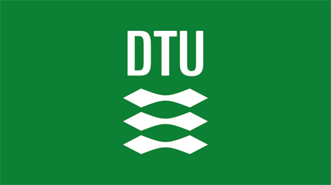 White DTU Logo on a green background