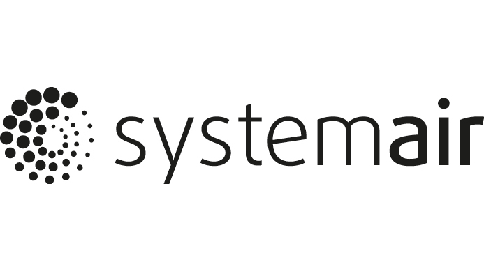 Black logo of Systemair on a white background